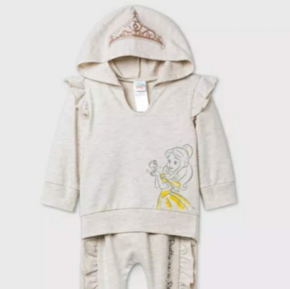 Baby Girls' Disney Princess Belle Long Sleeve Flee